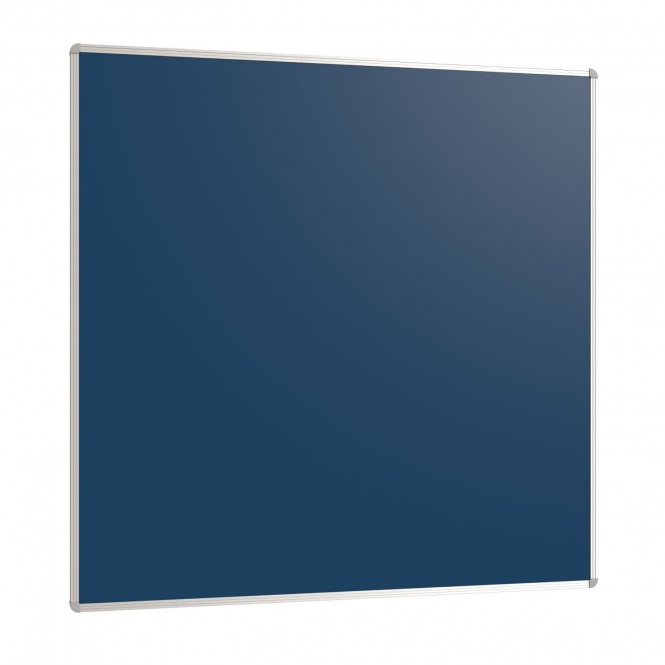 Wandtafel Stahlemaille blau, 120x120 cm, ohne Kreideablage, 